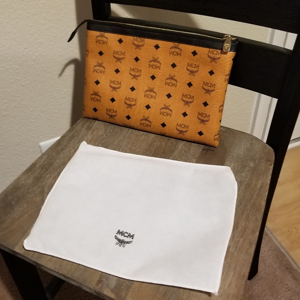 Authentic Mcm Tote Pouch Clutch